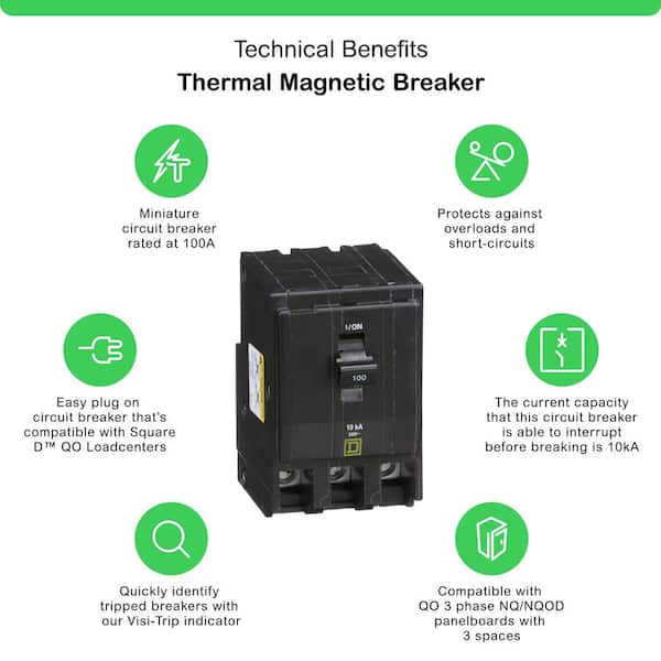 QO 100 Amp 3-Pole Plug-In Circuit Breaker