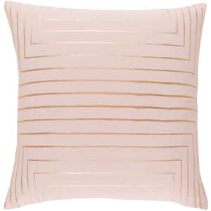 Shrewsbury Pink Geometric Polyester 22 in. x 22 in. Throw Pillow