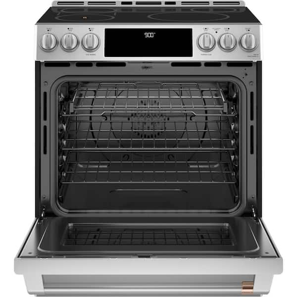 Profile 30 in. 5.3 cu. ft. Smart Slide-In Induction Range with  Self-Cleaning Convection Oven in Stainless Steel