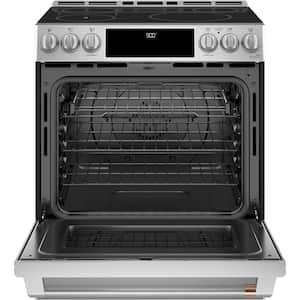 30 in. 5 Burner Element Slide-In Smart Induction Range with Self-Cleaning Convection Oven and in Stainless Steel