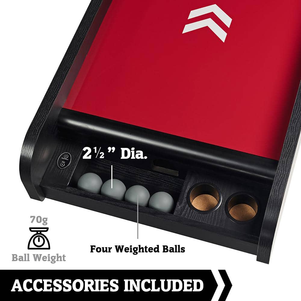 130-Inch Black and Red Wood Roll and Score Arcade Game