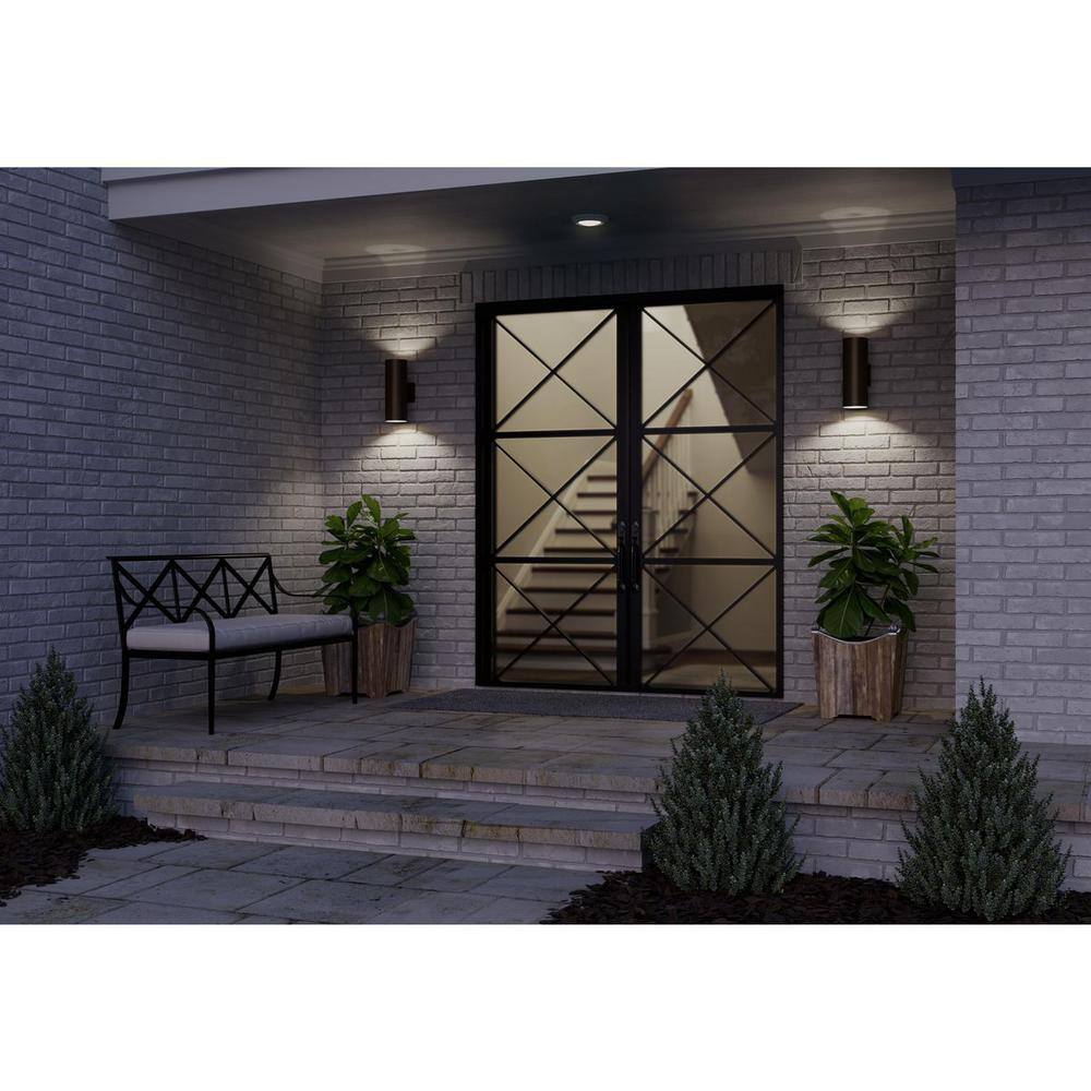 Satin White Glass LED Flush Mount Light, 7.25"