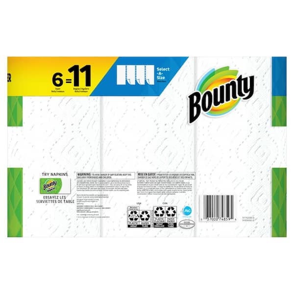 Bounty Select-A-Size Paper Towels, 6 rolls - Fry's Food Stores