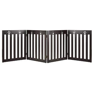 24 in. x 19.5 in. MDF Folding Freestanding Pet Gate Dog Gate with 360° Hinge