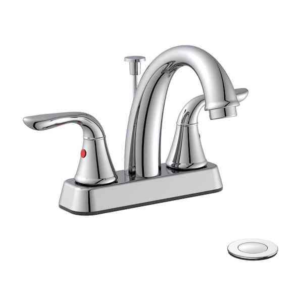 Glacier Bay Ivie 4 in. Centerset 2-Handle Bathroom Faucet in Chrome