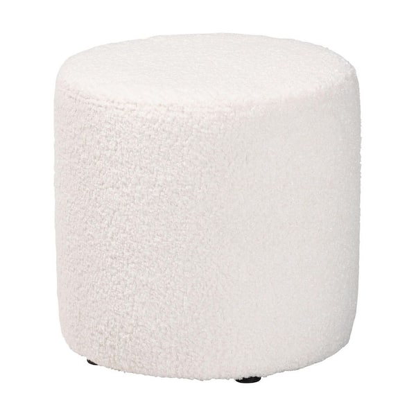 Tori Ivory Ottoman