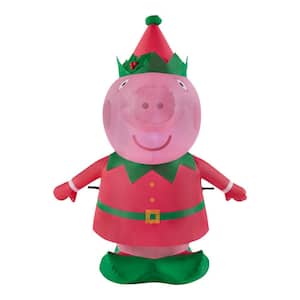 3.5 ft Pre-Lit LED Airblown Peppa Pig Christmas Inflatable