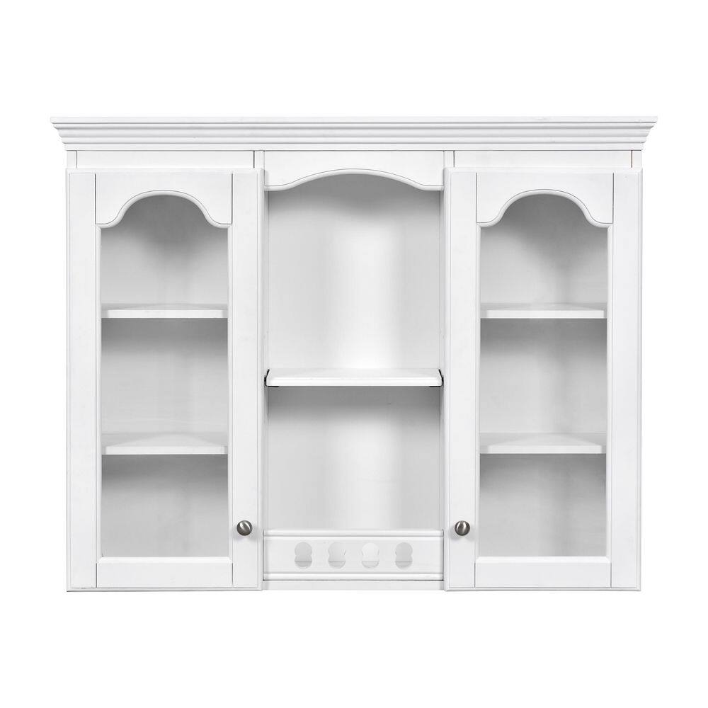 35 in. W x 8 in. D x 28 in. H Bathroom Storage Wall Cabinet in White price history on PriceWatchPro