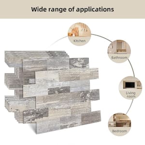 11.6 in. x 11.4 in. Vinyl Peel and Stick Backsplash, Self-Adhesive Wall Tile, Covered 9 sq. ft. (10 Packs)