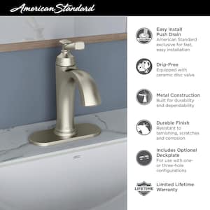 Rumson Single Hole Single-Handle Bathroom Faucet in Brushed Nickel