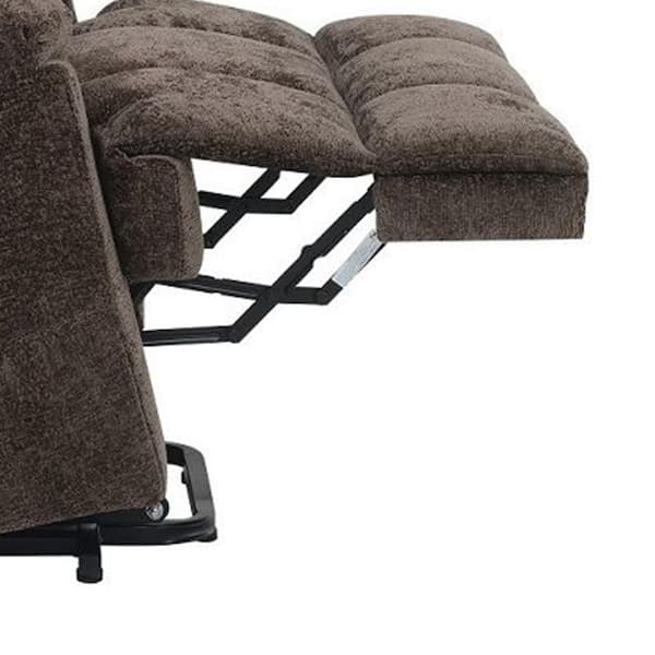 Acme Furniture Pacay Brown Chenille Power Recliner w/ Lift and