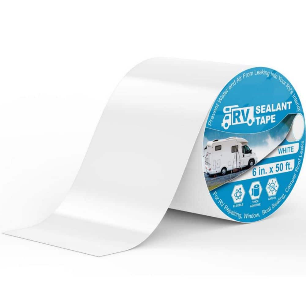 6 in. x 50 ft. Roofing Tape, Sealant Waterproof Tape, UV and Weatherproof Roof Seal Tape, White price history on PriceWatchPro