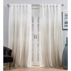 Crescendo Champagne Ombre Room Darkening 52 in. x 108 in. Hidden Tab Top Curtain Panel (Set of 2)