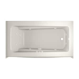 Primo 60 in. x 32 in. Whirlpool Bathtub with Right Drain in Oyster
