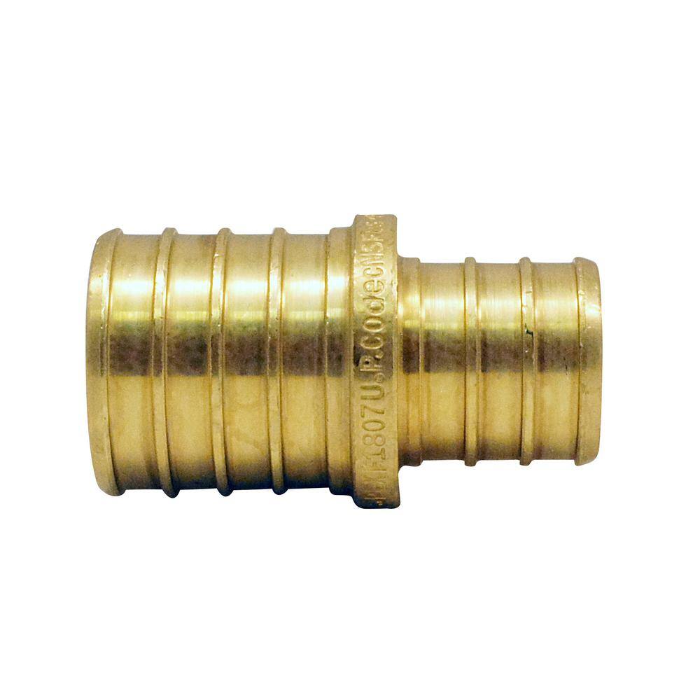 PEX 3/4" x 1" Reducing Coupling Brass Crimp Fitting LEAD FREE Lot of 10 