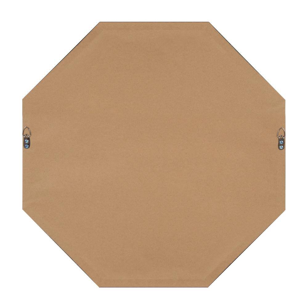 White Octagon Full Length Wall Mirror with Gold Trim