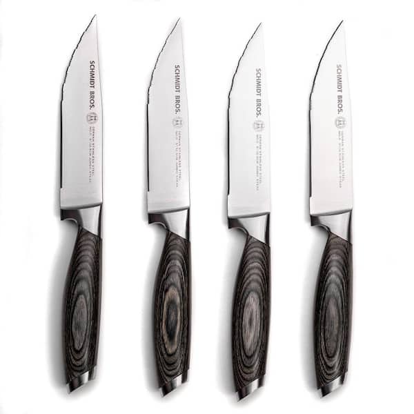 Balancing 9-Pieces 4116 Stainless Steel Knife Set with SS Handle with Acacia Knife Block
