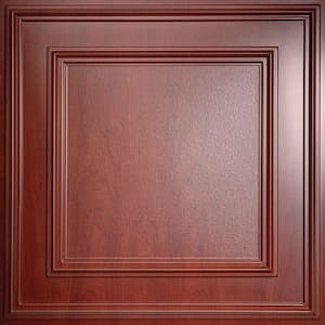 Cambridge Faux Wood-Cherry 2 ft. x 2 ft. Lay-in or Glue-up Ceiling Panel (Case of 6)