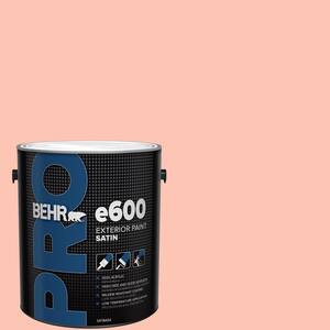 1 gal. #190A-3 Salmon Peach Satin Exterior Paint