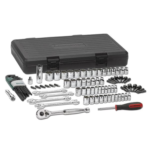 GEARWRENCH 1/4 in. and 3/8 in. Drive SAE/Metric Mechanics Tool Set (88-Piece)