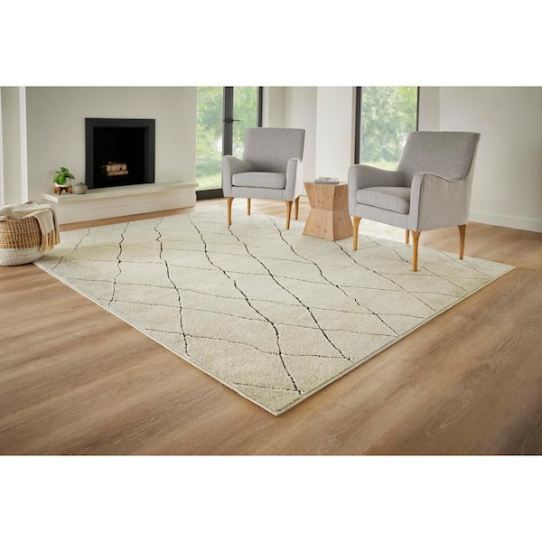 Ashton Ivory Doormat 2 ft. x 3 ft. Geometric Polypropylene Scatter Area Rug
