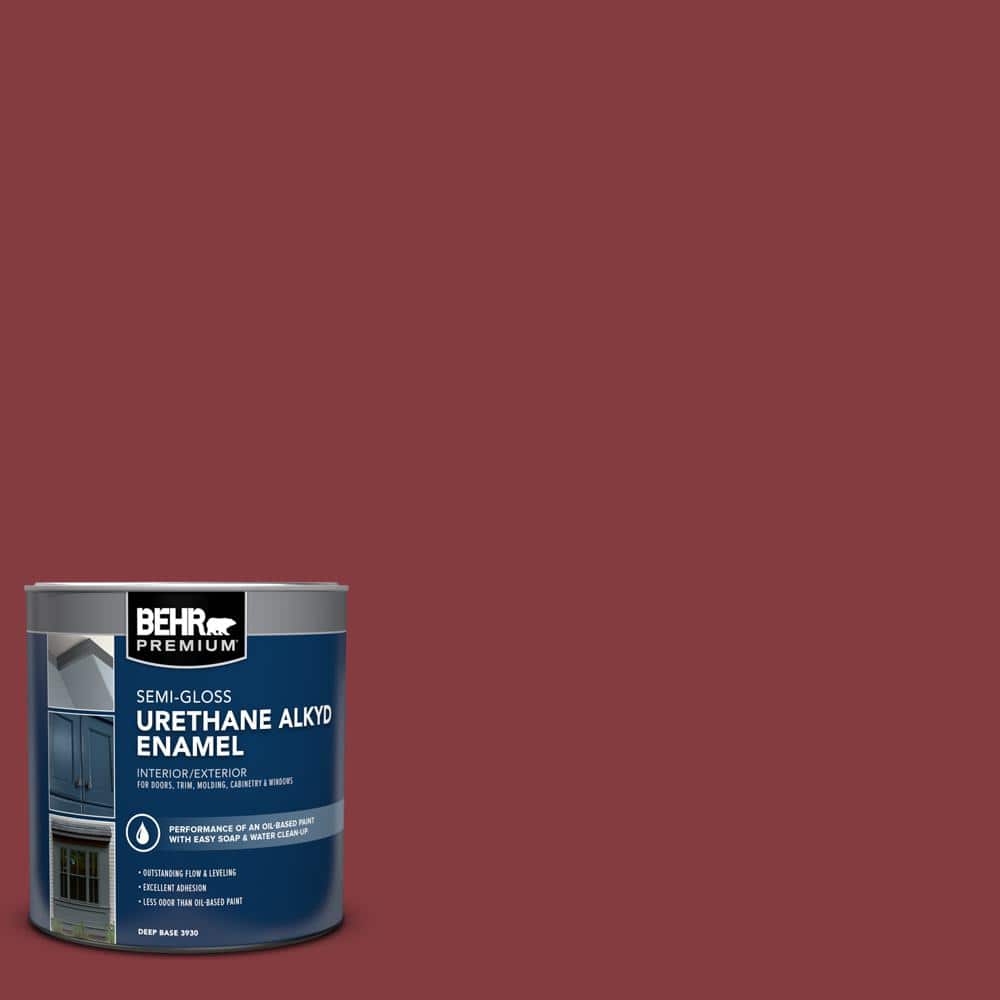 1 qt. #M140-7 Dark Crimson Semi-Gloss Enamel Urethane Alkyd Interior/Exterior Paint price history on PriceWatchPro