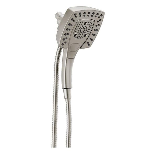 Delta In2ition 5-Spray Patterns 1.75 GPM 5.75 in. Wall Mount Dual Shower Heads in Lumicoat Stainless