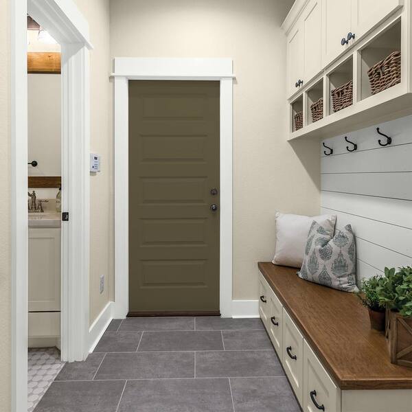 Glidden Premium 5 gal. PPG1027-7 Grapevine Semi-Gloss Interior