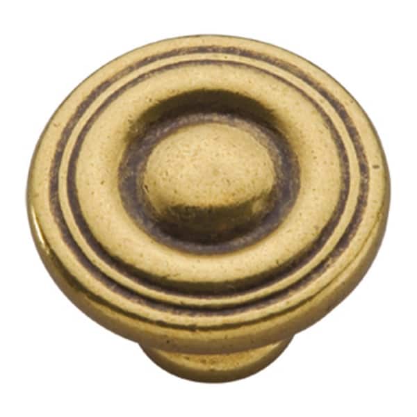 HICKORY HARDWARE Conquest 1-1/8 in. Lustre Brass Cabinet Knob