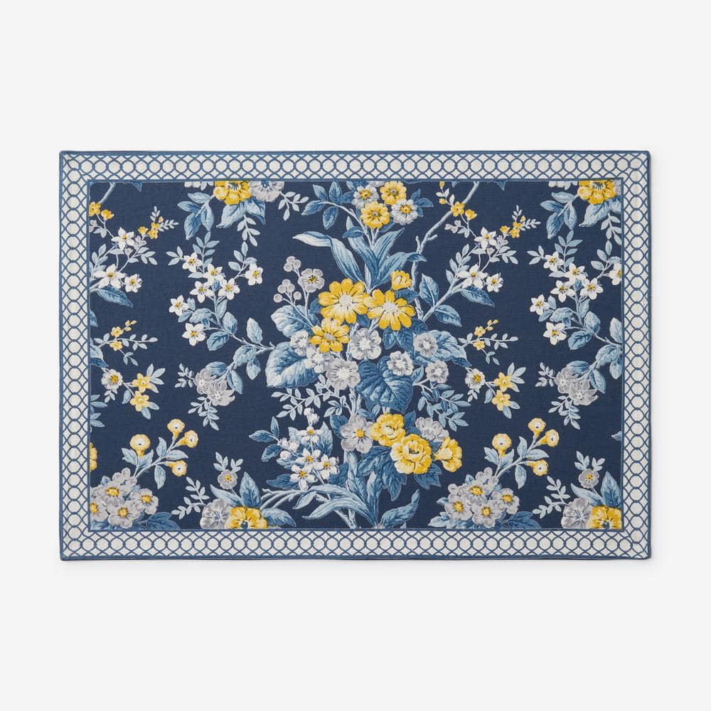 The Company Store Palmeros 20 in. x 14 in. Navy Place Mat (Set of 4