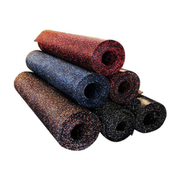 Rubber Flooring Roll | 4x10 ft x 1/4 inch | Black | Home Gym Floor Mats | Home Exercise Room Flooring | Texture: Smooth