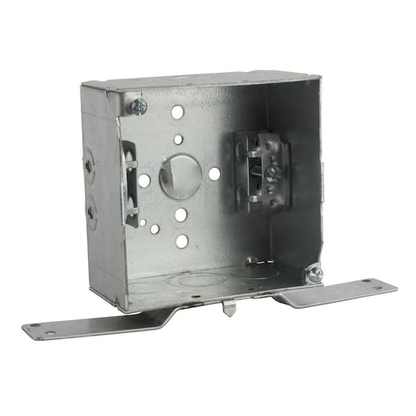 Steel City 4 in. Steel Square Outlet Box with CV Bracket