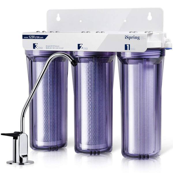 ISPRING 3-Stage Under Sink High Capacity Tankless Drinking Water Filtration System