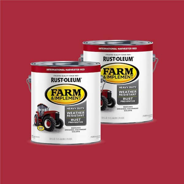1 gal. Farm & Implement International Harvester Red Gloss Enamel Paint (2-Pack)