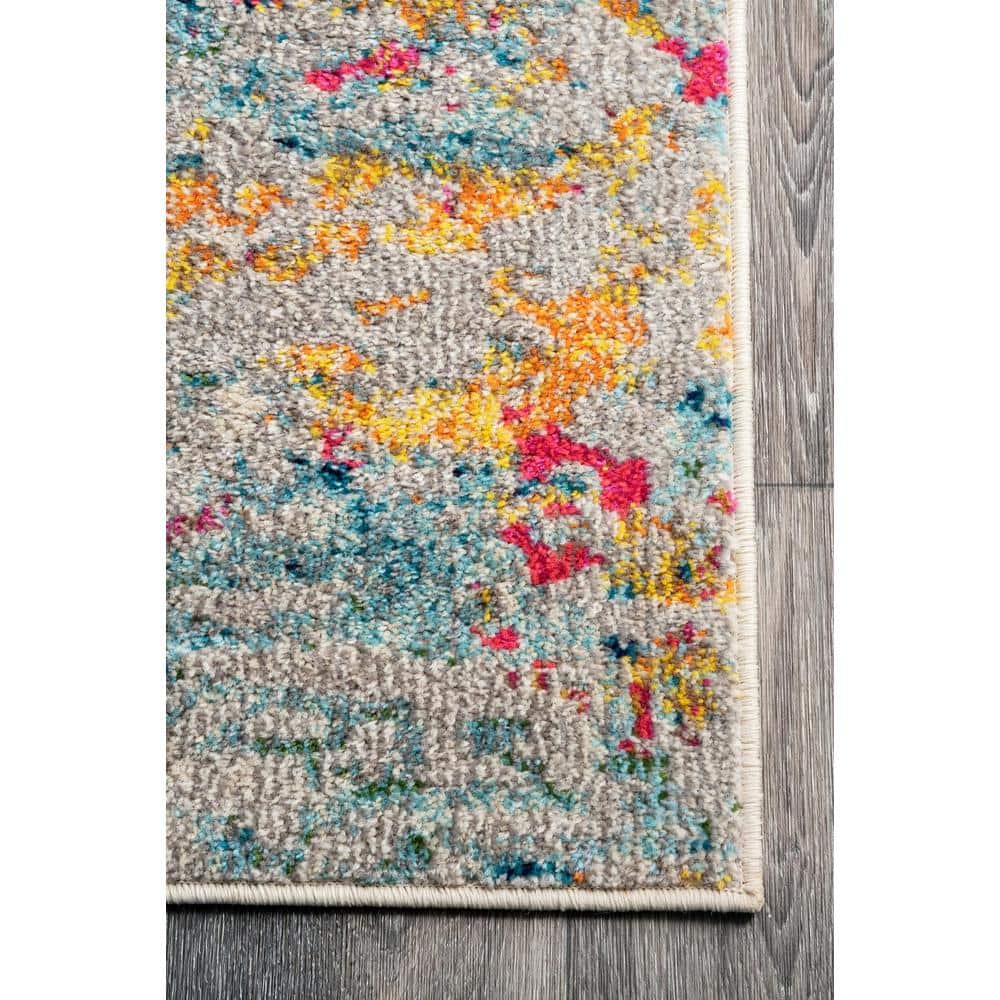 Monet Multicolor Abstract Synthetic 3' x 5' Area Rug