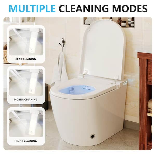 CASAINC Elongated Tankless Smart Bidet Toilet with Voice Control & Nightlight - 1.28 GPF