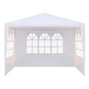 10 ft. x 10 ft. Gray Patio Party Wedding Tent Canopy Heavy-Duty Gazebo