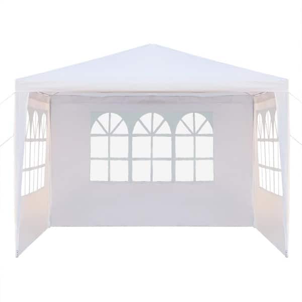 maocao hoom 10 ft. x 10 ft. Gray Patio Party Wedding Tent Canopy Heavy-Duty Gazebo