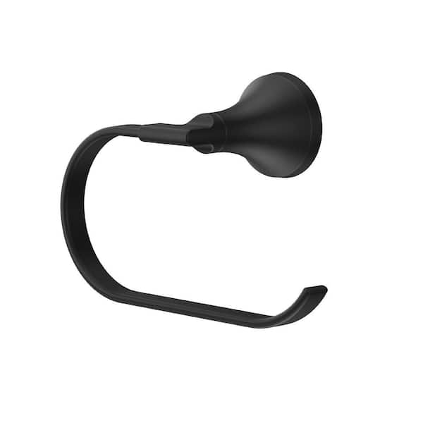 Vedra Wall Mounted Towel Ring in Matte Black