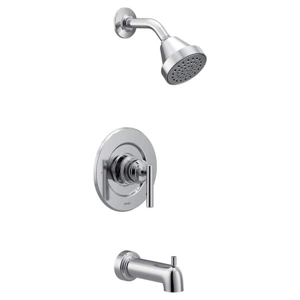 MOEN Gibson Single-Handle Posi-Temp Tub and Shower Faucet Trim Kit in Chrome (Valve Not Included)