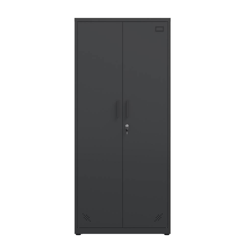 cadeninc Black Freestanding Steel Storage Locker with 2Doors
