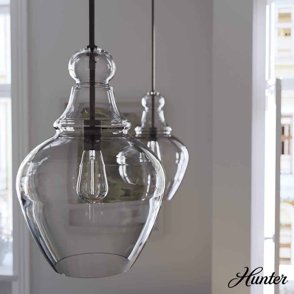 Maple Park Noble Bronze Glass Bell Pendant Light