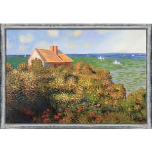 Fisherman's Cottage At Varengeville by Claude Monet Piccino Luminoso Framed Oil Painting Art Print 26.5 in. x 38.5 in.