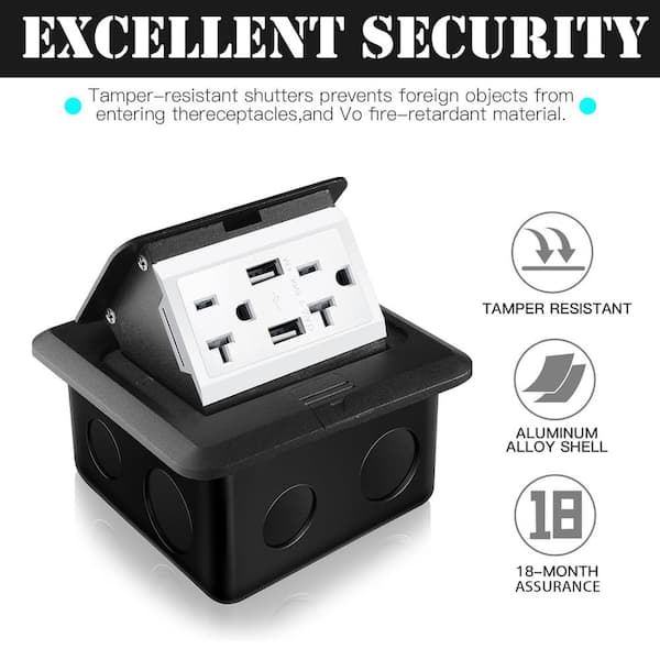 Reviews for Lukyamzn Black 20Amp Tamper Resistant Single Outlet