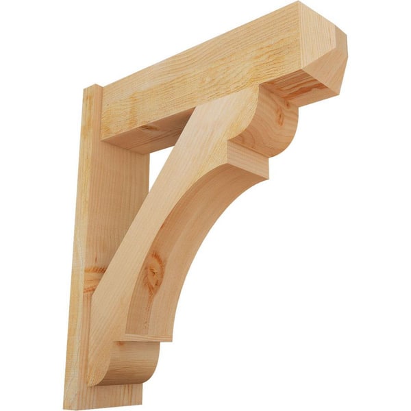 Ekena Millwork 8 in. x 32 in. x 28 in. Olympic Craftsman Rough Sawn Douglas Fir Outlooker