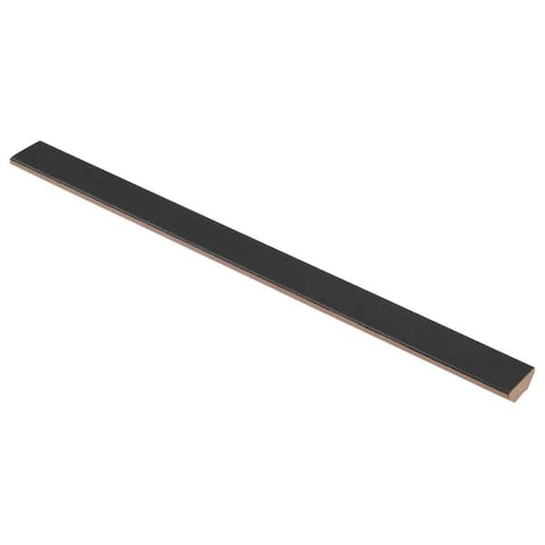 Marlow Black 0.78 in. x 10.62 in. 3D Matte Ceramic Bullnose Wall Tile (0.05 Sq. ft./Each)