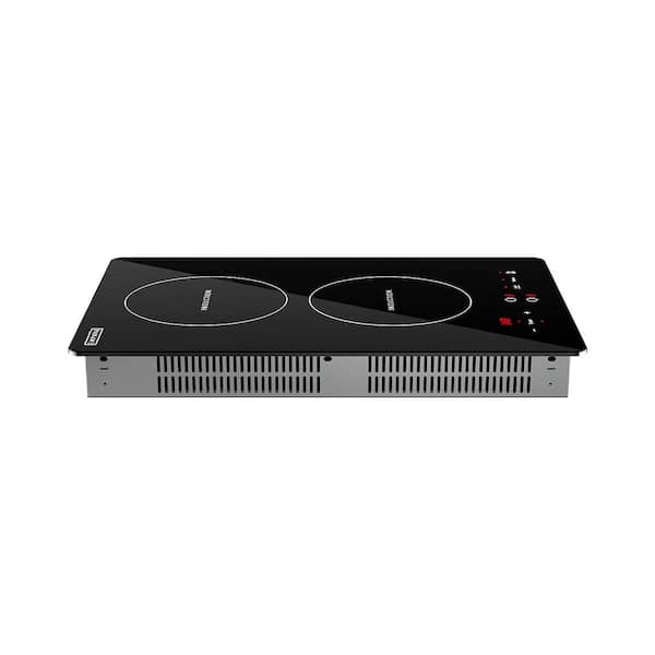 13.4 in. Smooth Surface Portable Electric Modular Induction Cooktop in Black with 2 Elements