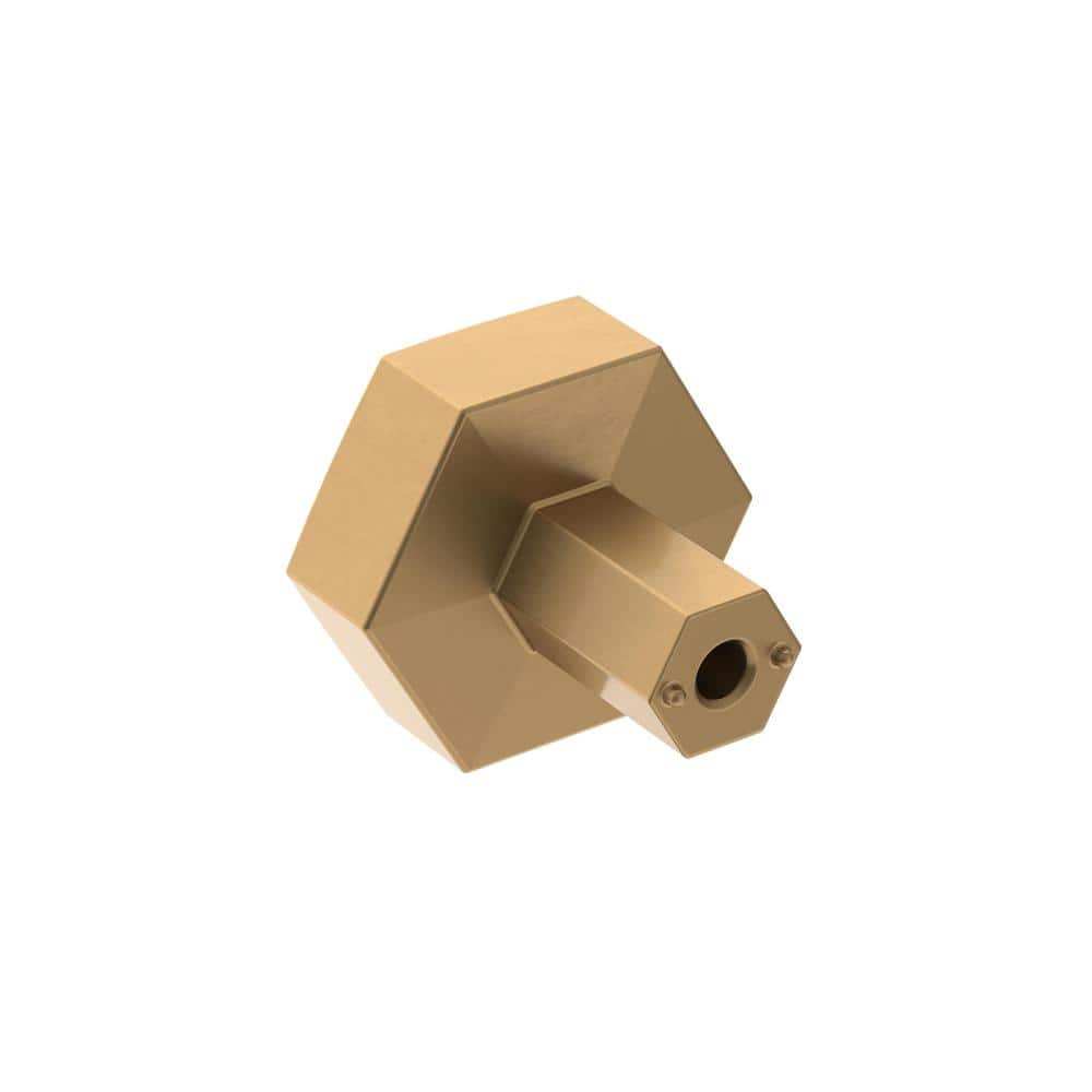 Champagne Bronze Geometric Cabinet Knob with Mounting Hardware