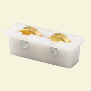 Sliding Window Tandem Roller Assembly, 1/2 in. Flat Brass Rollers