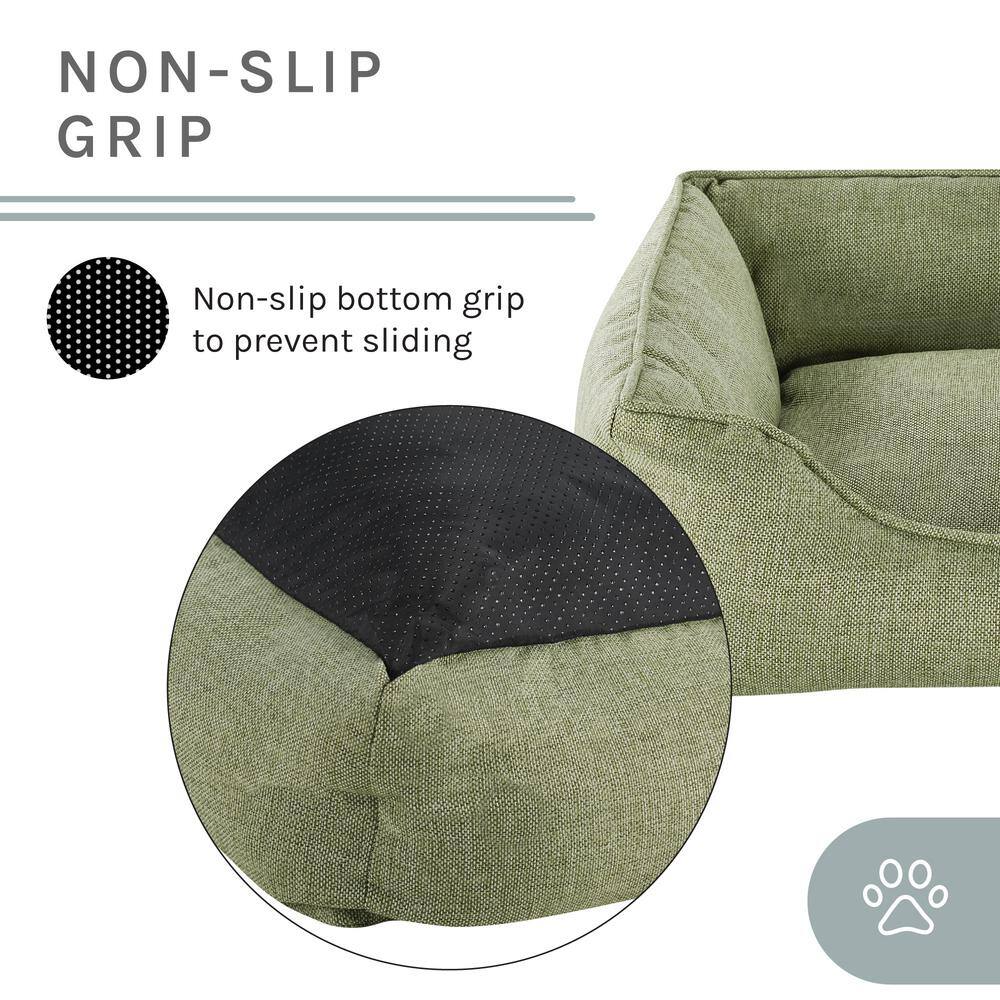 Julius Small Olive Polyester Outdoor Dog Bed